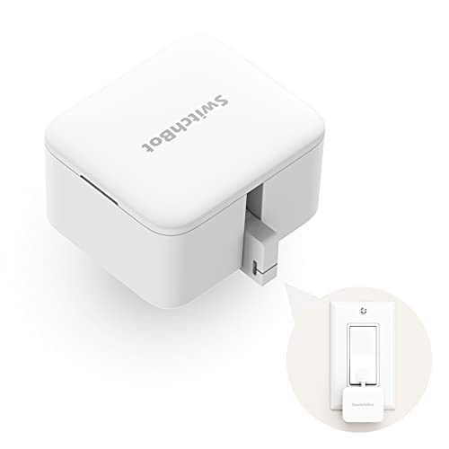 SwitchBot Smart Switch Button Pusher - No Wiring, Wireless App or Timer Control, Add SwitchBot Hub Mini to Make it Compatible with Alexa, Google Home, HomePod, IFTTT (white)