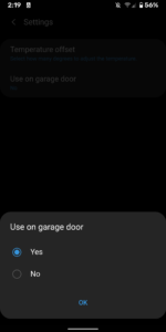 smartthings garage door smartapp