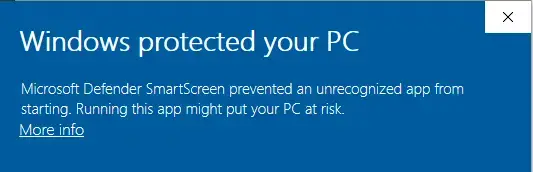 Uncertified information when installing app to control your PC with Home Assitant