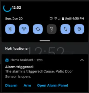 Disarm Alarmo Alarm in Home Assistant Using Actionable Notifications ...