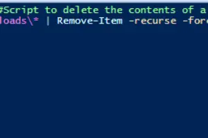 Powershell Script to Delete Download Folder Contents for All User