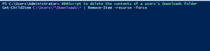 Powershell Script to Delete Download Folder Contents for All User