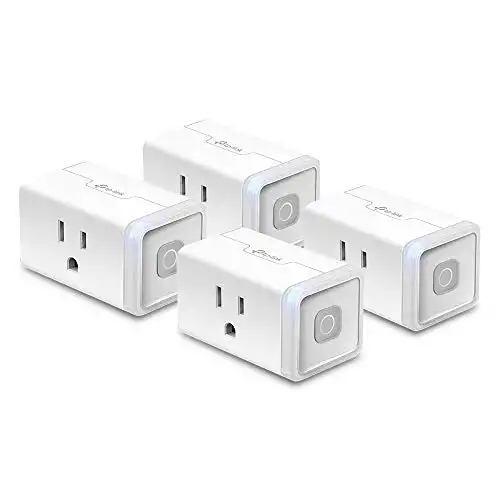 Kasa Smart Plug HS103P4, Smart Home Wi-Fi Outlet Works with Alexa, Echo, Google Home & IFTTT, No Hub Required, Remote Control, 15 Amp, UL Certified,4-Pack , White