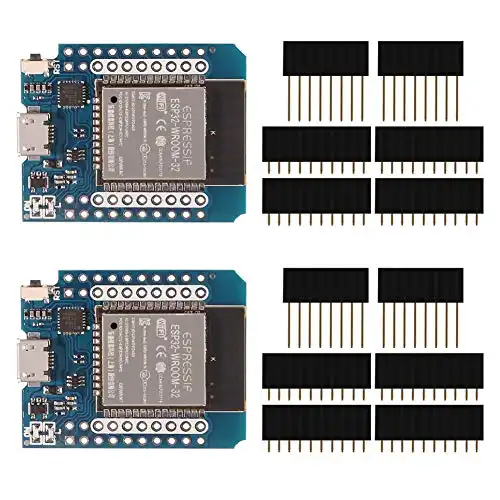 MELIFE 2 Pack for ESP32 D1 Mini ESP-32 WiFi+Bluetooth Development Module Board Base on ESP8266 Fully Functional Compatible with WeMos D1 Mini